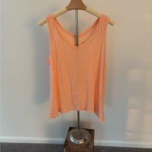 Gilligan & O'Malley Relaxed Peach Sleeveless Tank Top